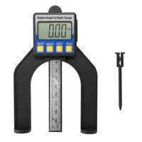 High Accuracy LCD Digital Display Slide Caliper Vernier Ruler Height and Depth Gauge with Measuring Range of 0-85mm Bottom