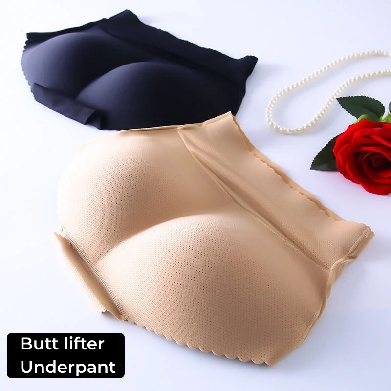 Gepolsterte Butt Lifter Unterwäsche Body Shaper Damen Höschen Butt Enhancer Push-up Höschen hohe Taille Bauch Kontrolle dünn atmungsaktiv