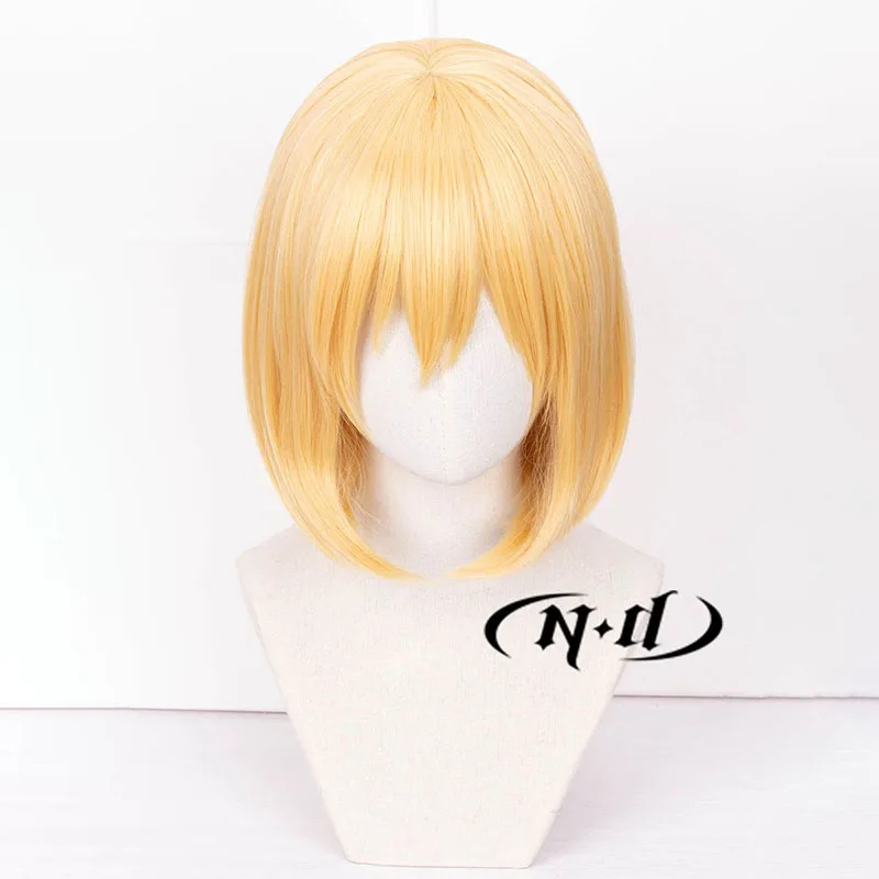 ND عواء Jenkins بيندراجون تأثيري الباروكات أنيمي كوس تأثيري شعر أشقر الباروكات ل كوميك كون كوزر زي موضوع حفلة الاصطناعية