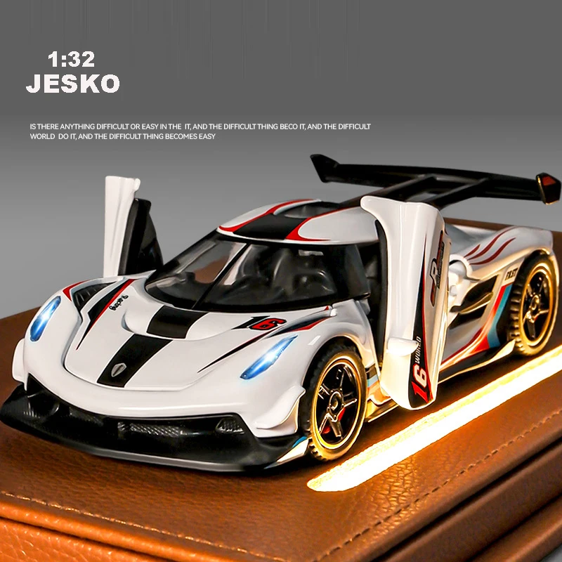 1: 32 JESKO  Alloy Car Model High Simulation Diecasts Toy With Sound and Light Pull Back Vehicles Decoration Toys For Kids