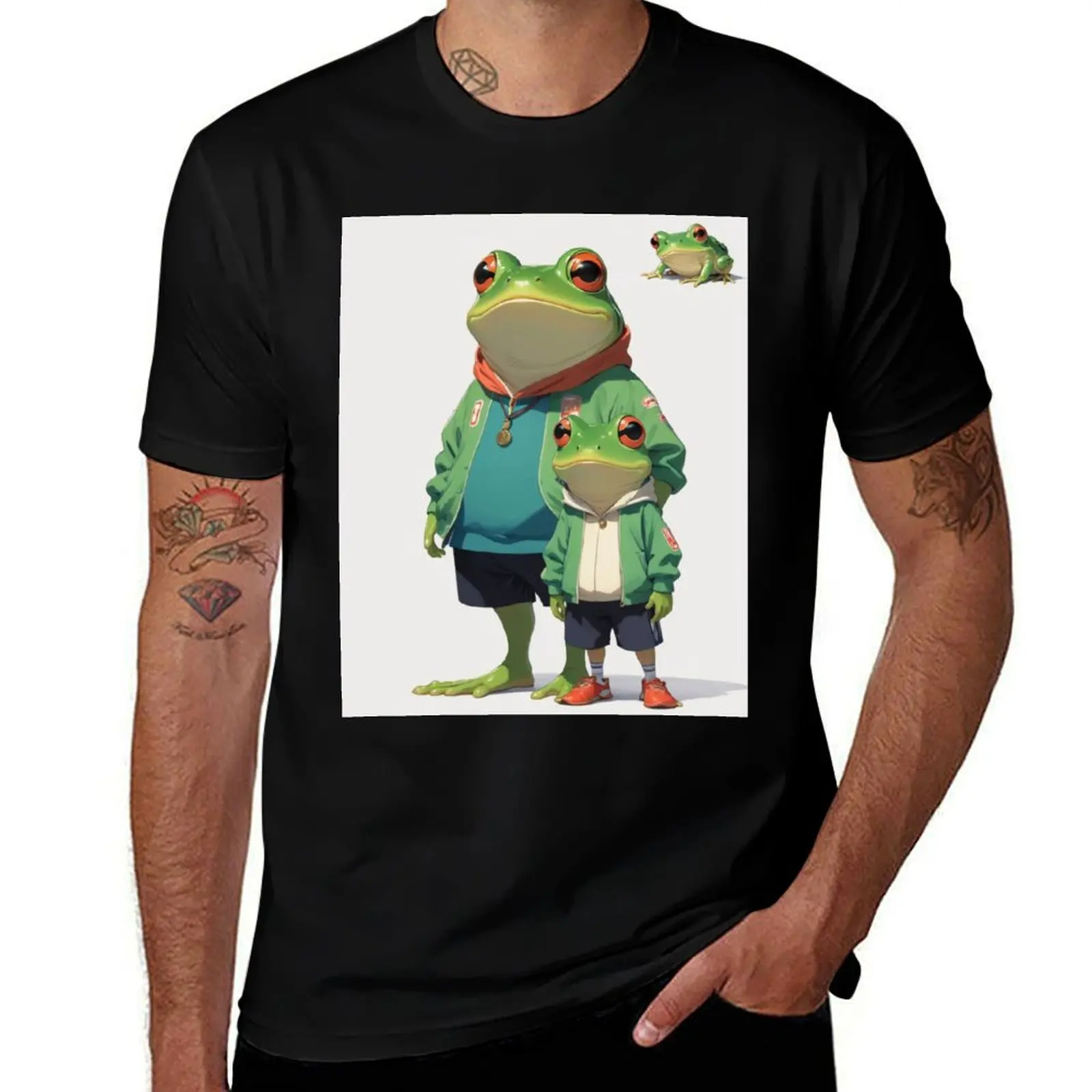 

A frog and his son T-Shirt blacks plus sizes custom t-shirts plus size men clothing