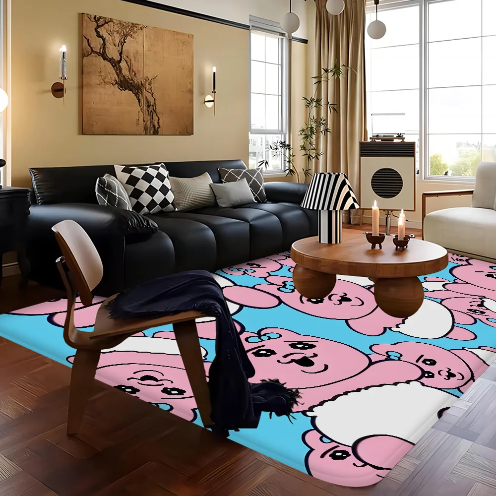 O-Opanchu U-Usagi Cartoon Cute Door Mat Cheaper Anti-slip Modern Living Room Balcony Printed Bedside Mats