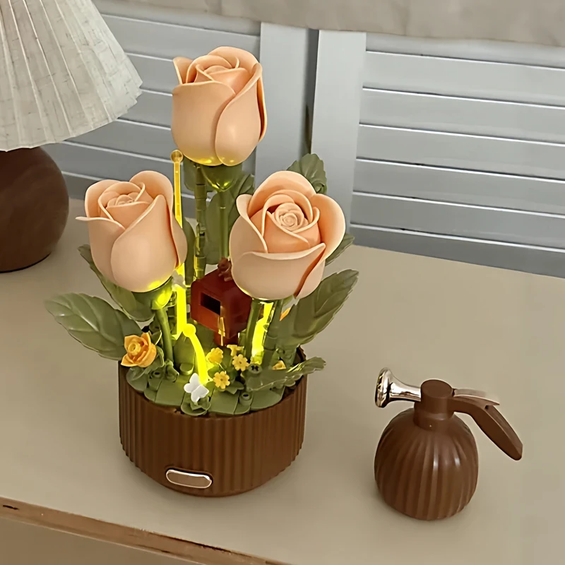 

Eternal Rose Bouquet Blo Doll Girls Toy High Aesthetic Value Fairy Aosphere Gift for Girls Magnetic Blo Assembly Toy