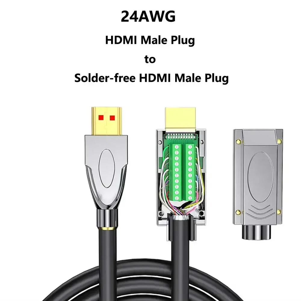 HDMI Cable Engineering Through Pipe Wiring HDMI 2.0 High-definition Cable DIY Loose Cable 4K 3D Embedded Through The Wall