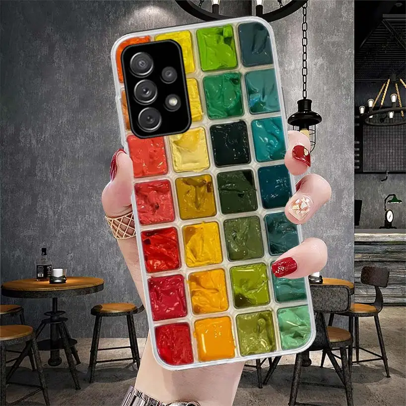 Watercolors Set Paint Palette Painting Box custodia per telefono per Samsung Galaxy A71 A51 A41 A31 A21S A11 A70 A50 A40 A30 A20E A10S A20S