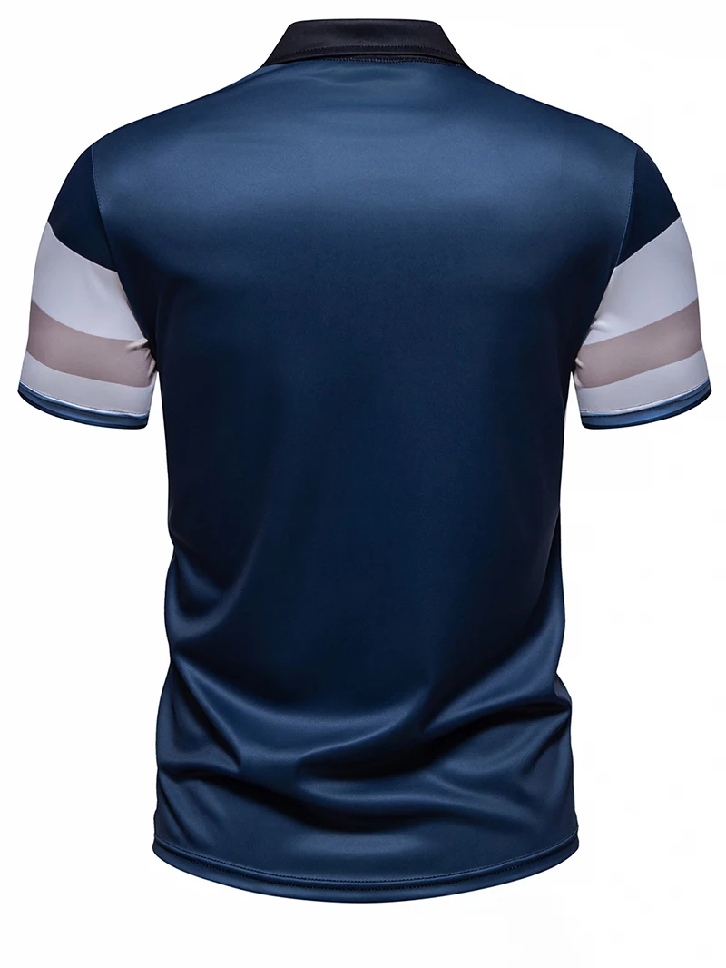 Men's Casual Striped Polo Summer Fashion Top Outdoor Sports Polo The perfect birthday gift is surprising Machine washable