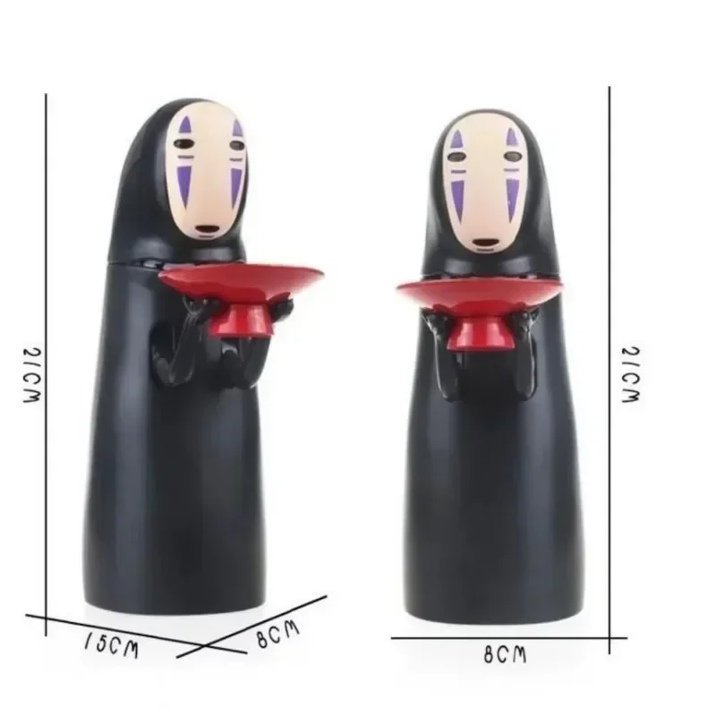 الكرتون عملة توفير جرة أنيمي الشكل رجل مجهولي الهوية توفير وعاء حماسي بعيدا تمثال الكهربائية المنزل تحصيل نموذج ديكور هدية