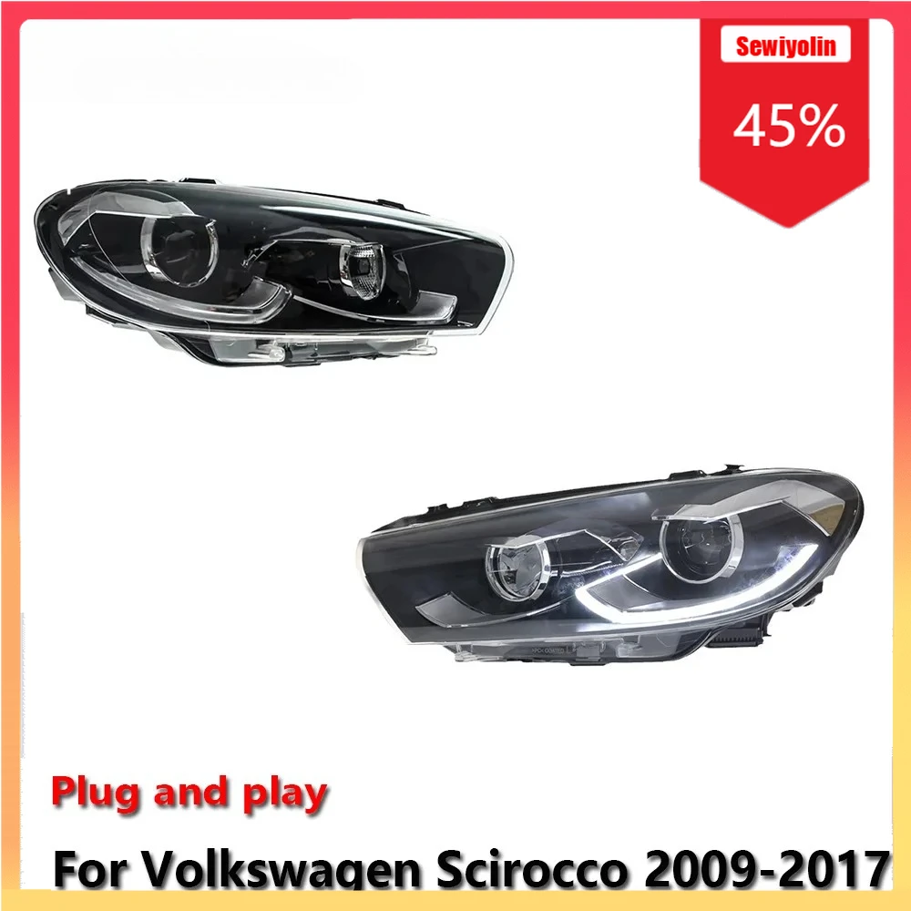 

Car LED Headlight Automobile Parts For Volkswagen Scirocco 2009-2017 Fog DRL Brake Turn Signal Lamp Plug and Play