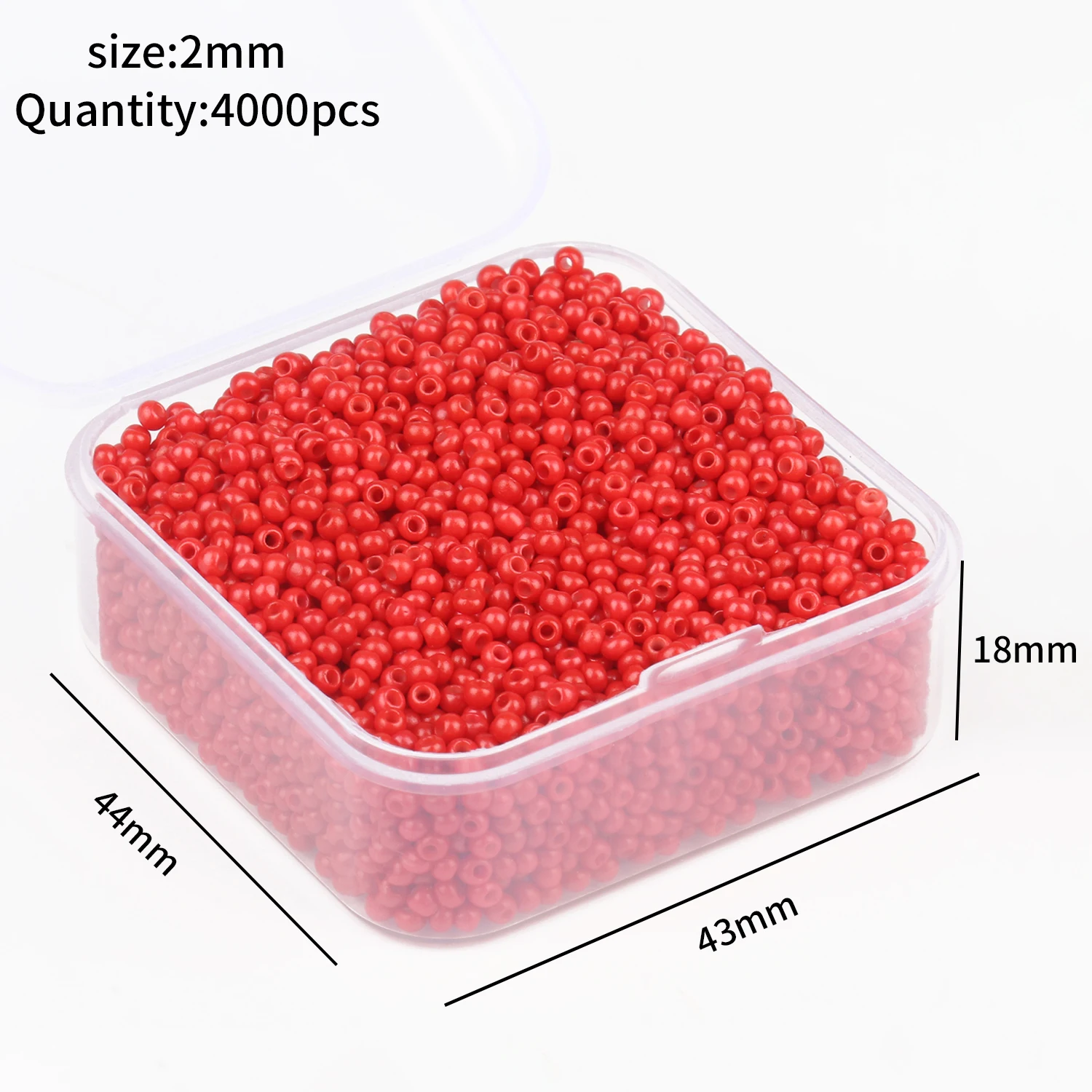 4000pcs/box 2mm Charm Czech Glass Seed Beads Round Spacer Loose Beads For Jewelry Making DIY Bracelet Necklace Earring Findings