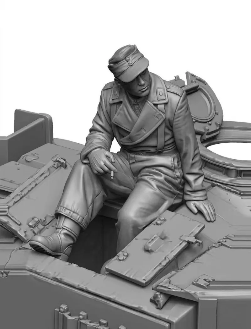 

1/35 Scale Resin Figure Soldier Figure Kit Assault Gun Crew Single (tank Not Included) Hobby Miniatures Unassembled Unpainted