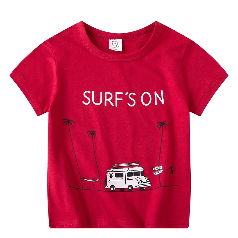 الصيف الطفل تي شيرت موضة الكرتون الفتيات تيز قصيرة الأكمام القطن الفتيان بلايز الكورية ملابس الاطفال غير رسمية ل 3-7Y الاشياء الرخيصة #6