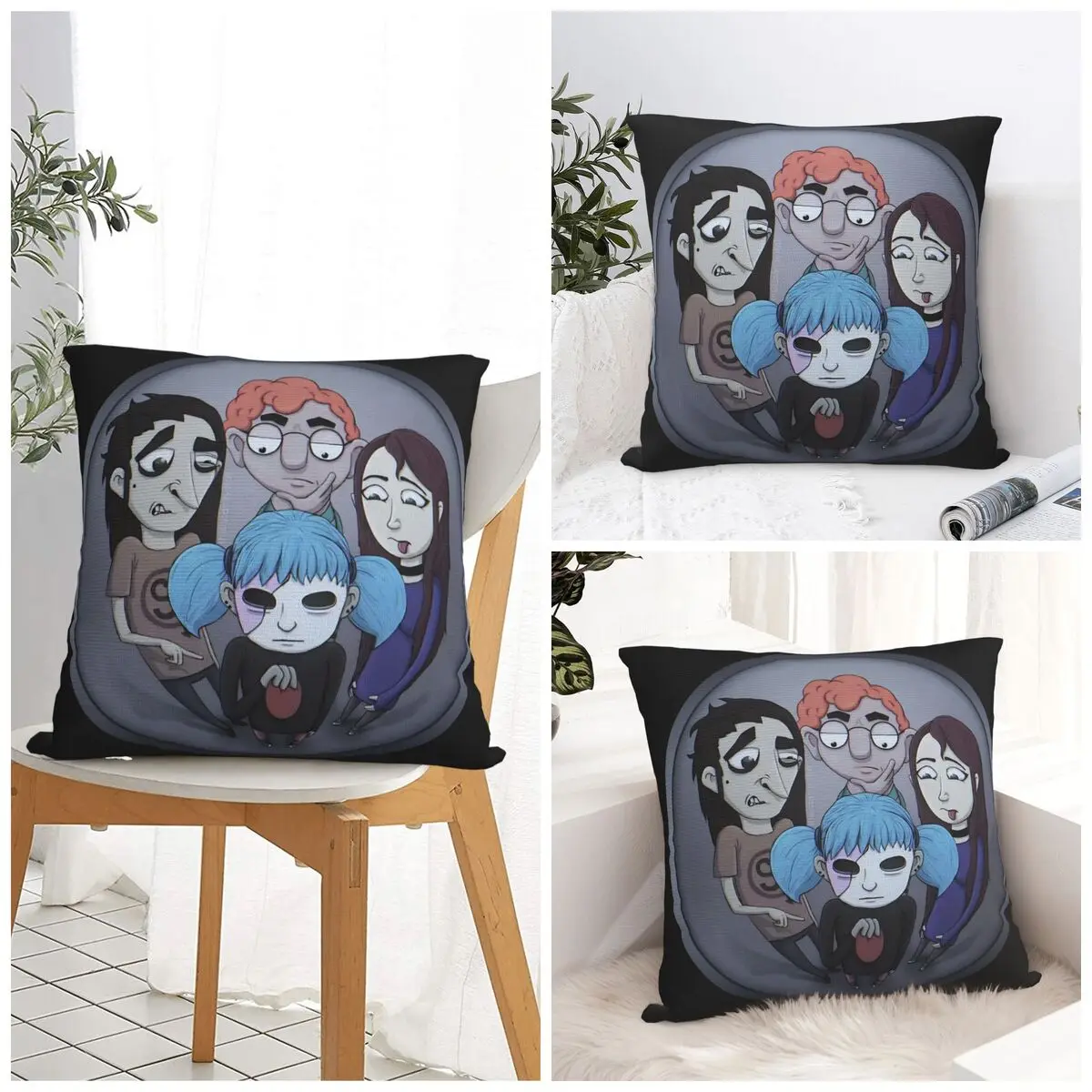 Funda de almohada juego s-sally f-face Terror Adventure funda de almohada cuadrada funda de cojín Kawaii fundas de almohada de diseño silla de sala de estar