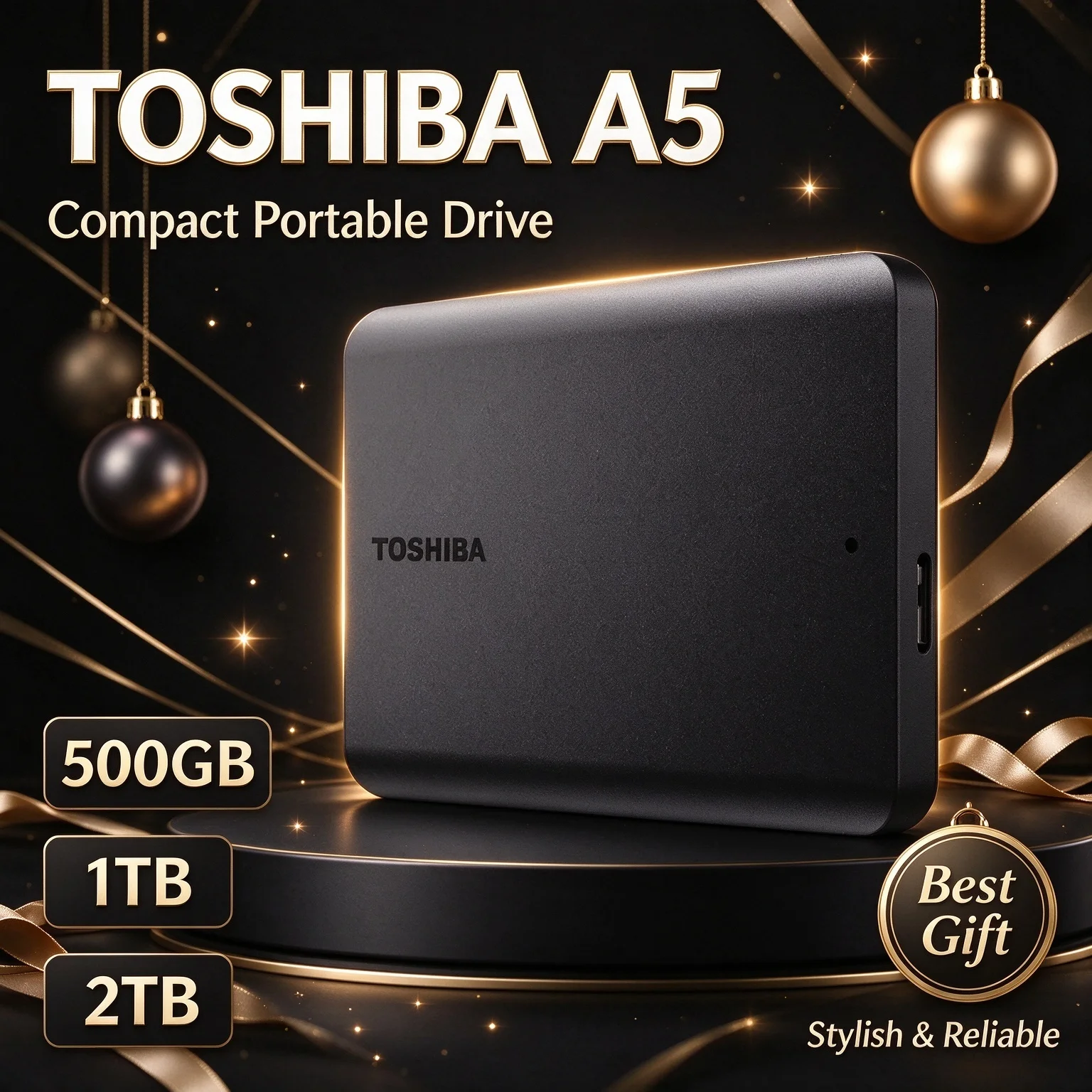 Original For Toshiba Portable External Hard Drive 4TB/2TB Canvio Basics USB 3.2 External Data Storage Capacity for  Notebook