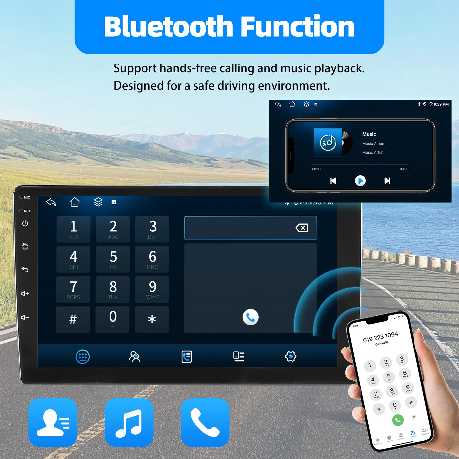 ESSGOO Carplay Android 14 Android Auto Radio für Peugeot 308 308 SW 408 RCZ 2007-2015 Auto-Intelligenzsysteme 2din Autoradio – Detail 11