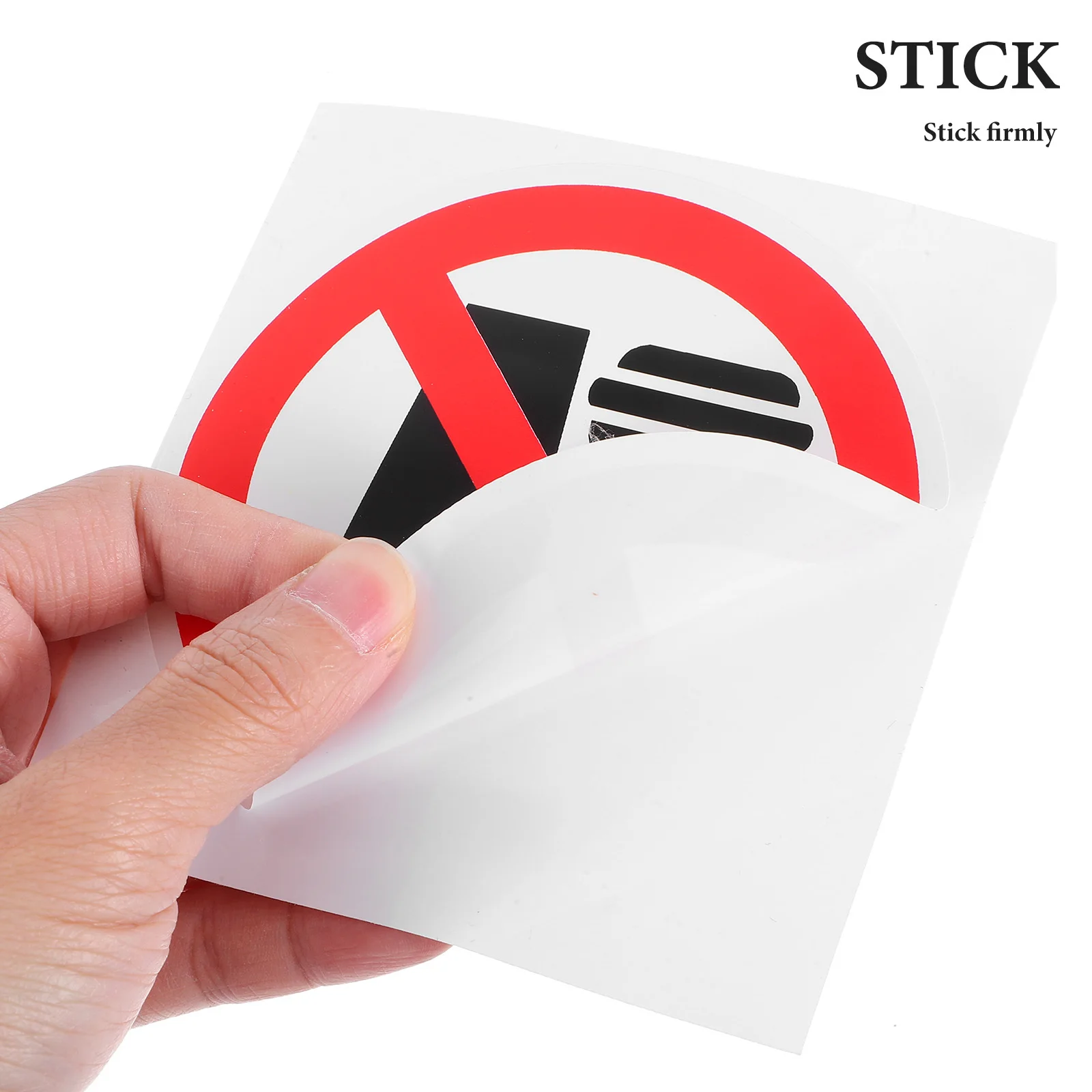 5Pcs No Food Drinks Prohibition Sign Sturdy Adhesive Workplace Safety Decal for Office Kitchen Warehouse Clear Communication