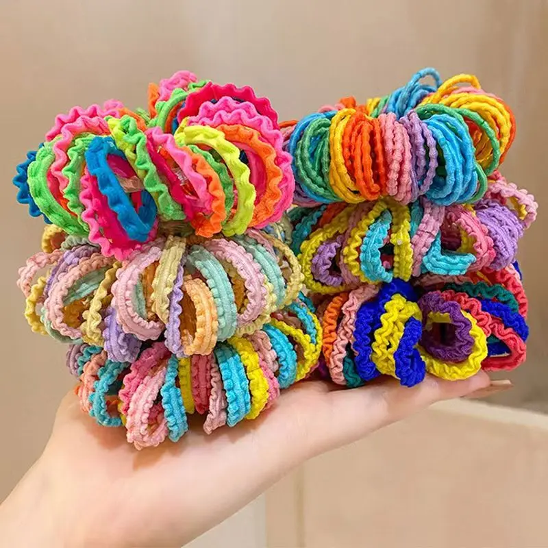 

50/100pcs Children's Colored Rubber bands, High elasticity, durability, No Damage To hair, Small Rubber bands, girls' Head Ropes