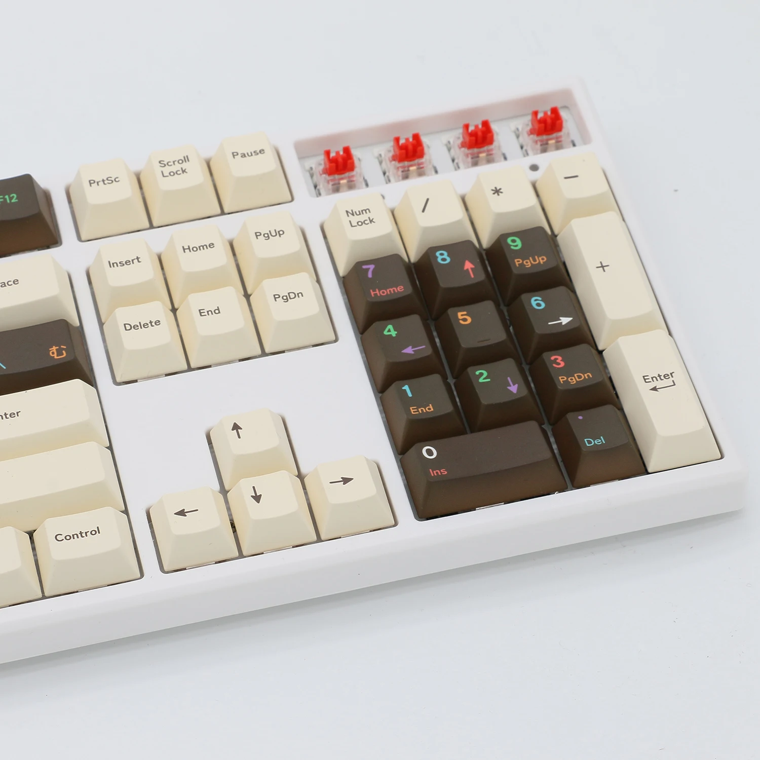 Imagem -04 - Teclado Mecânico Keycaps com Iso Dmk Brown Donut Chocolate Café Keycap Cherry Pbt Sublimação Faça Você Mesmo 159-chaves