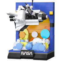 NASA Space Shuttle Rocket Apollo Mars Rover Space Station Voyager Buildings Sets,City Model Buildings Blocks Gift for Adults