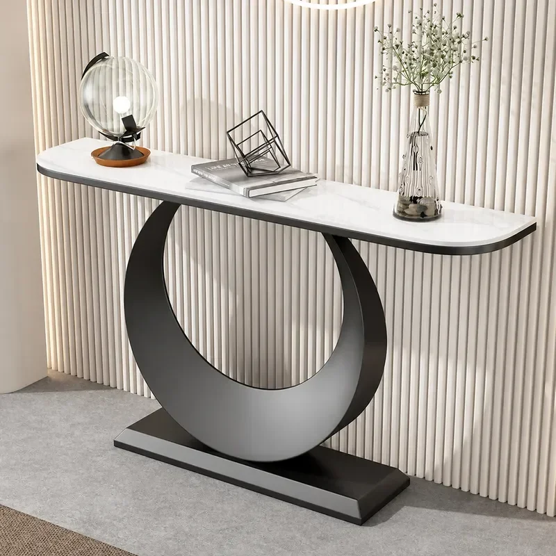 Light Luxury Entrance Table Modern Simple Ultra Narrow New Chinese Style European Entryway Cabinet Wall Mounted Console Table