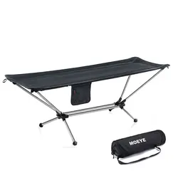 MOEYE-Portátil Ultraleve Viagem Bed, Folding Hammock, Camping ao ar livre Berço, Liga de Alumínio, Único