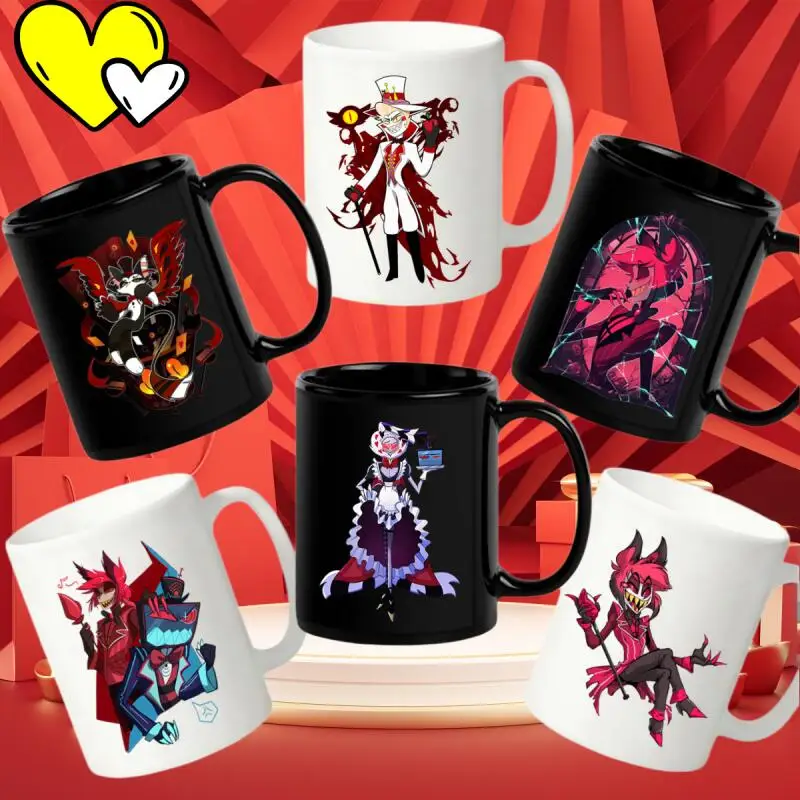 330Ml Ceramic Mug for Hazbin Hotel Alastor Multiple Artistic Patterns Creative Cartoon School Household Drinking Cup Fan Gift