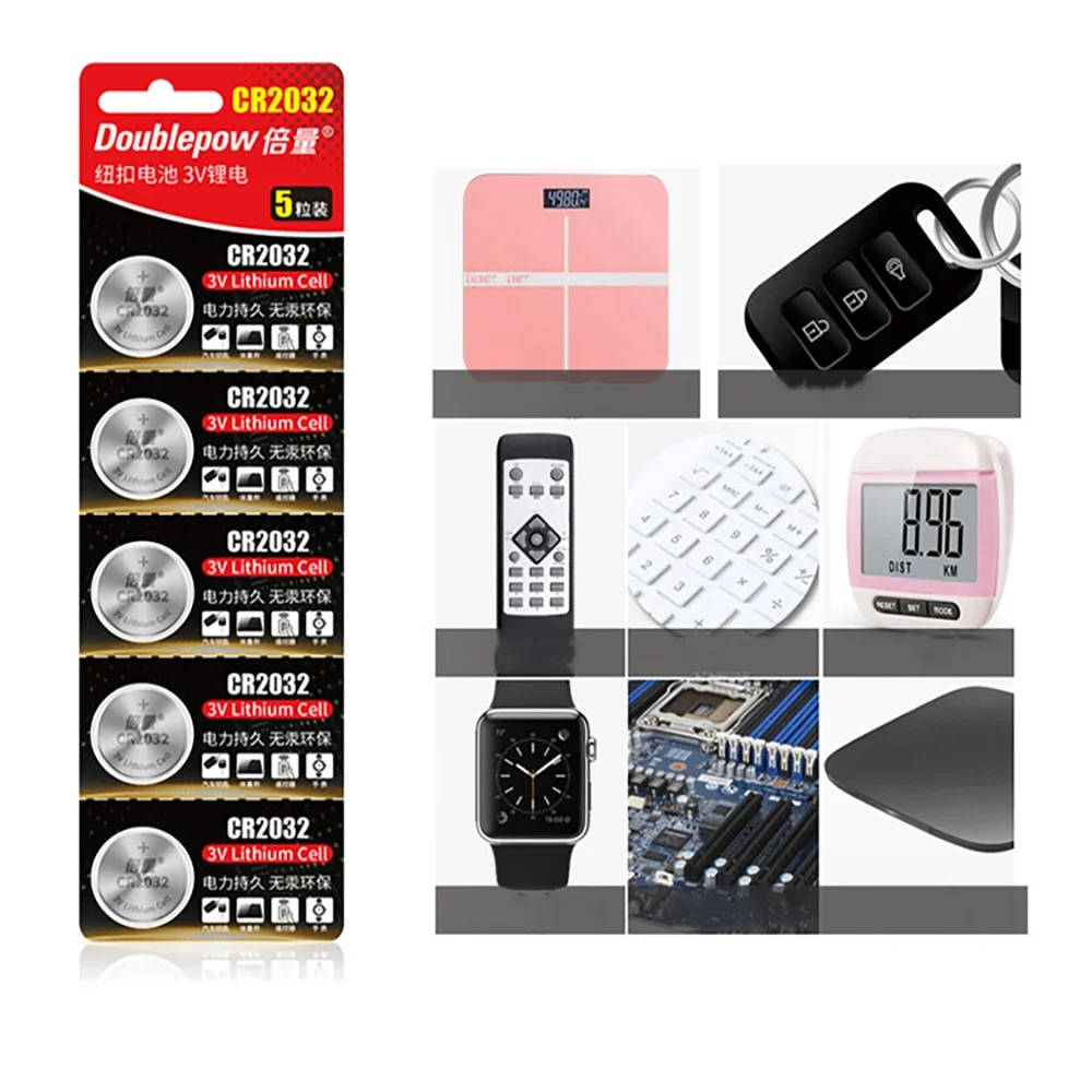 แบตเตอรี่กระดุม CR2032 10ชิ้นของแท้แบตเตอรี่3V สำหรับรีโมทคอนโทรลเครื่องคิดเลขนาฬิกามาเธอร์บอร์ดรถยนต์กุญแจคุณภาพสูง