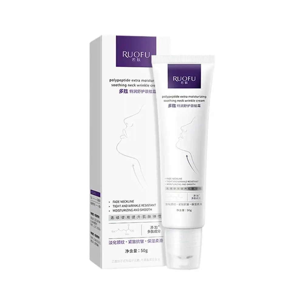 Neck Cream with Rollerball Polypeptide Collagen Avocado for Wrinkle Reduction Hydration Firming Skin Tightening
