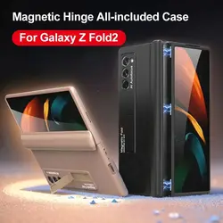 Magnetic Hinge All-included Case For Samsung Galaxy Z Fold 2 5G Shockproof Protection Stand Matte Cover For Galaxy Z Fold2 Case