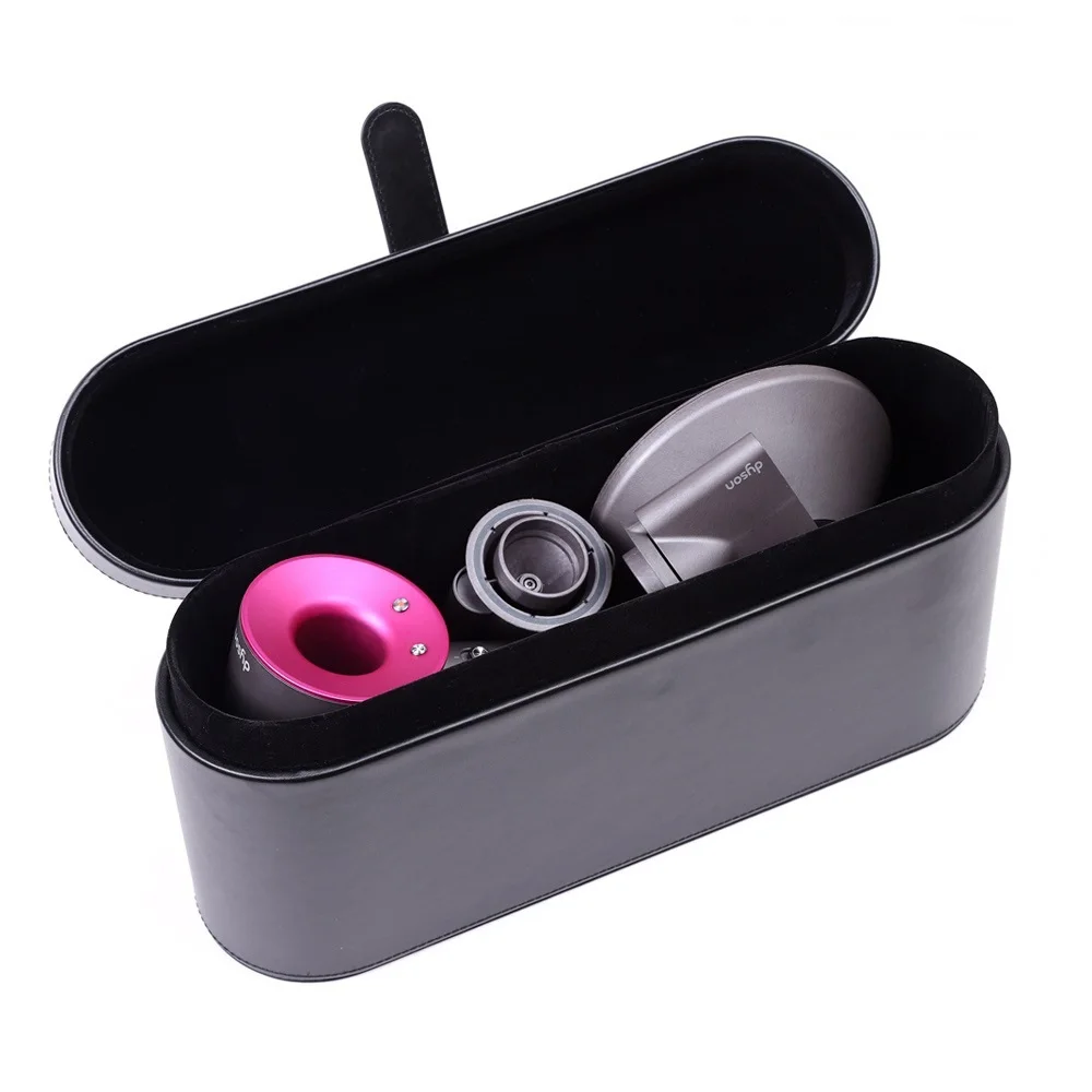 

Portable PU Leather Hair Dryer Storage Box for Supersonic Hairdryer Compatible Hot Air Brush Accessories Organizer Bags