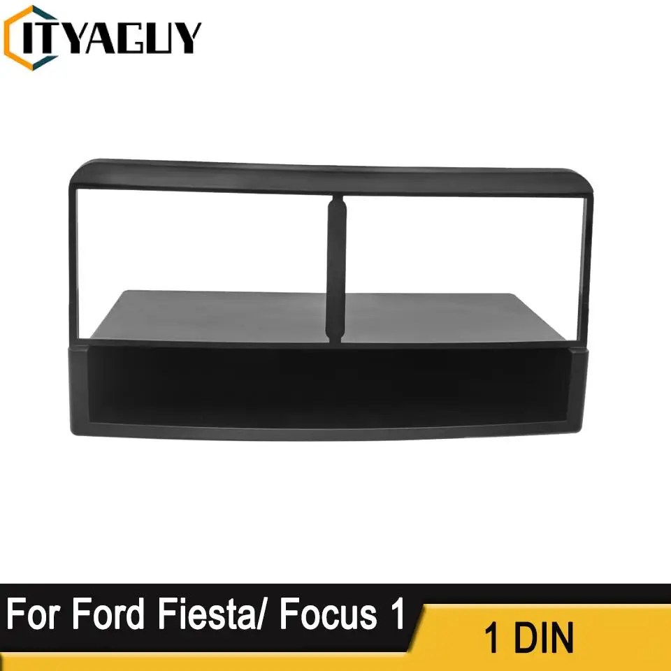 1 Din Car Stereo Radio DVD Player Panel Audio Trim Frame for Ford Fiesta Focus 1998 - 2006