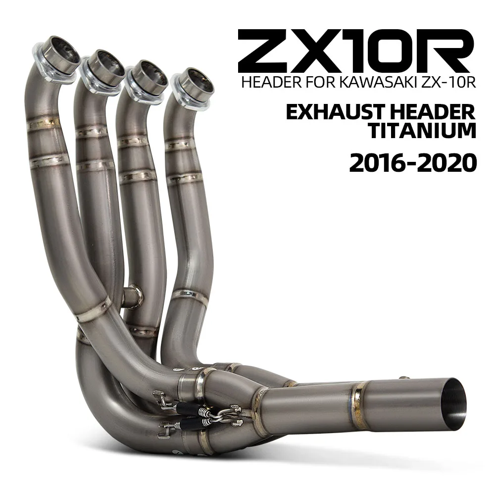 

Motorcycle Exhaust Front Link Pipe For Kawasaki ZX10R ZX-10R 16-20 Titanium Header Tube Compatible Original Escape Muffler
