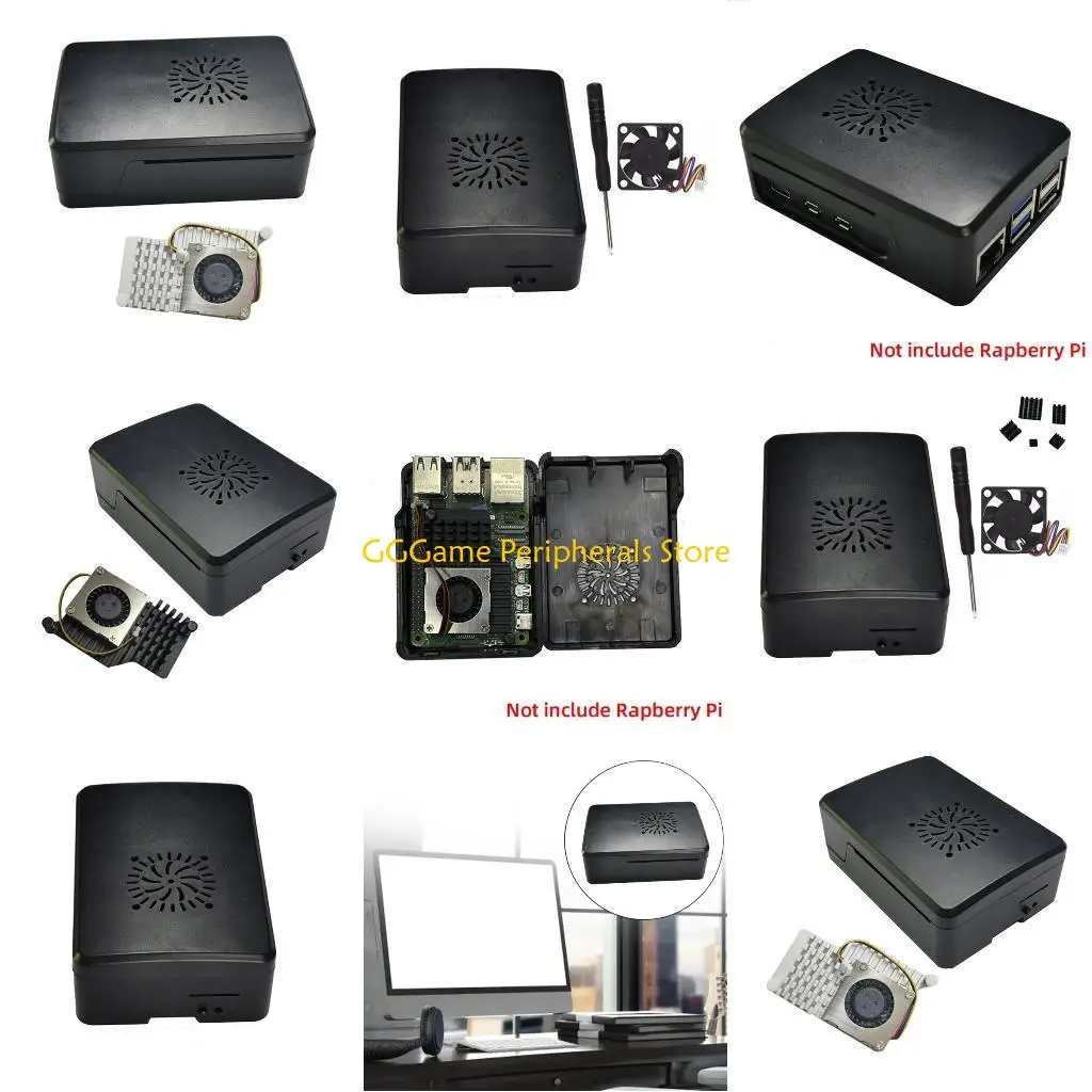 

U55B Case Cover For RPI5 Protective Case with Cooling Fan and Heatsinks Effective Heat Dissipation Solution