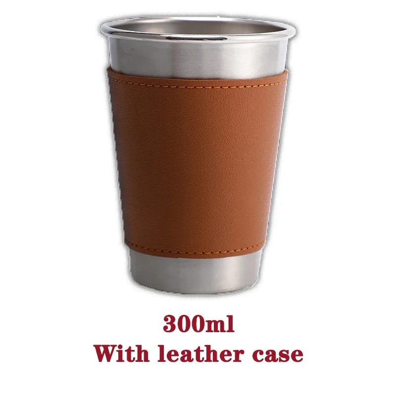 30ml-500ml Stainless Steel Metal Cup Beer Cups White Wine Glass Coffee Tumbler Travel Camping Mugs Drinking Tea Mug Set Outdoor