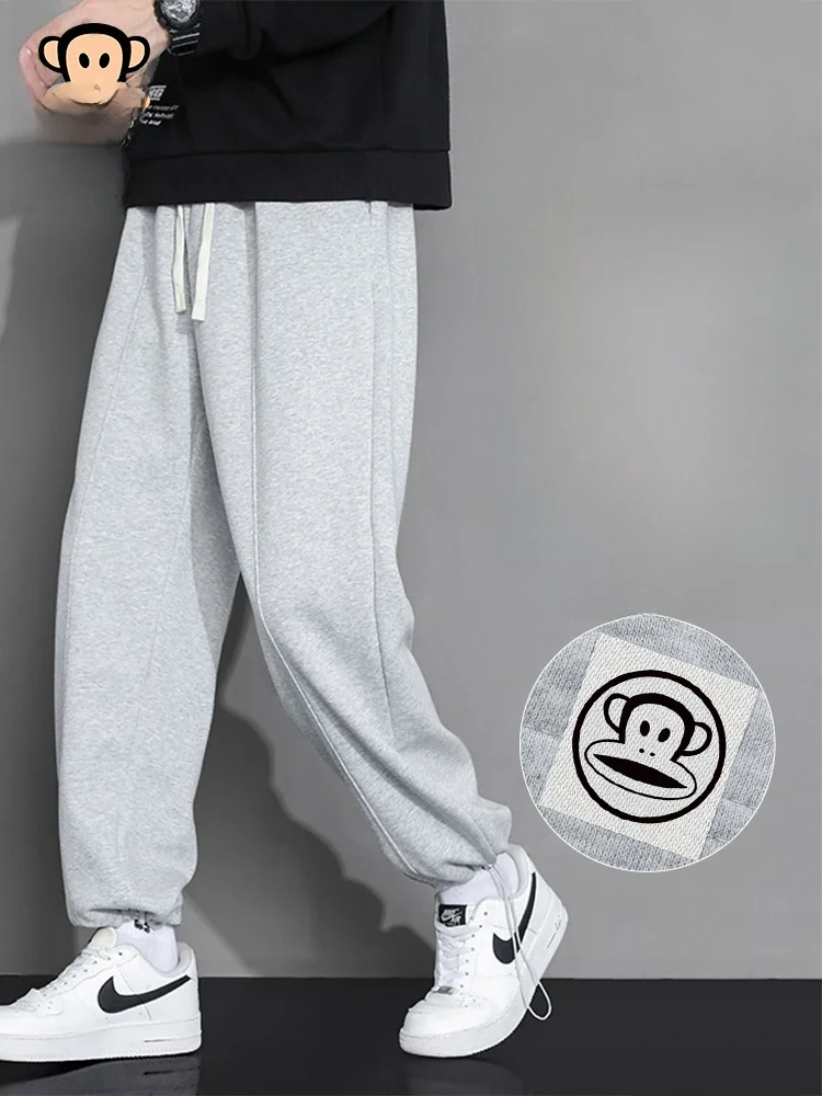 

Мужские спортивные брюки Paul Frank: прямой крой, свободный силуэт, повседневные, осенние, новые, универсальные, удобные, хлопковые