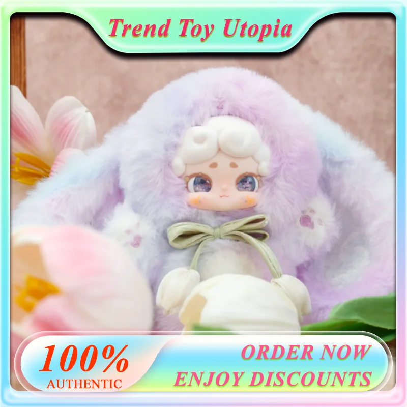 Luckydeernai Goodnight Little Rabbit V2 الجيل الثاني Secret Garden صندوق أعمى من القطيفة قلادة يدوية الصنع هدية دمية لطيفة مفاجأة