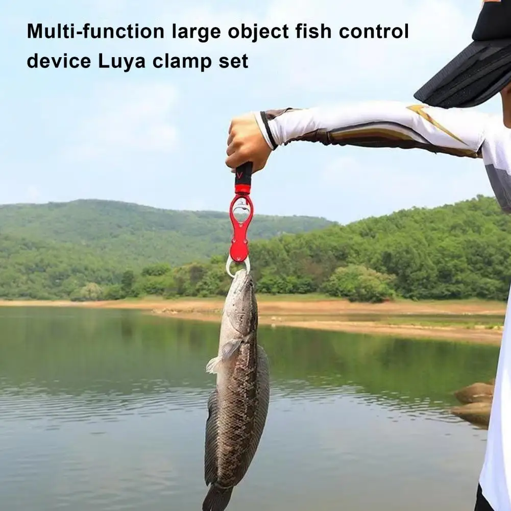 

Lightweight Fish Controller Long Handle Aluminum Alloy Fish Gripper with Scale Essential Fishing Pliers for Secure Fish Control