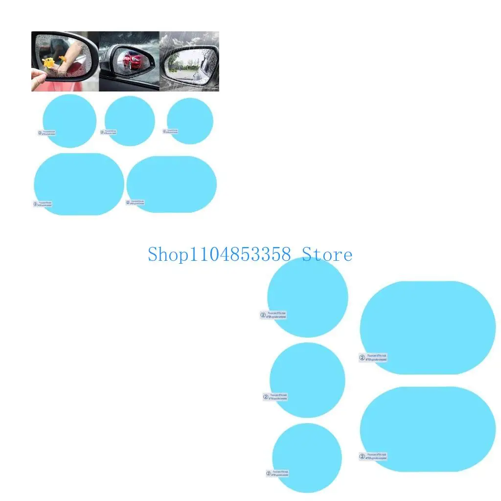 

652F Rainproof Vehicle Rearview Mirror Film Sticker for HD Window Mist Membrane Prote
