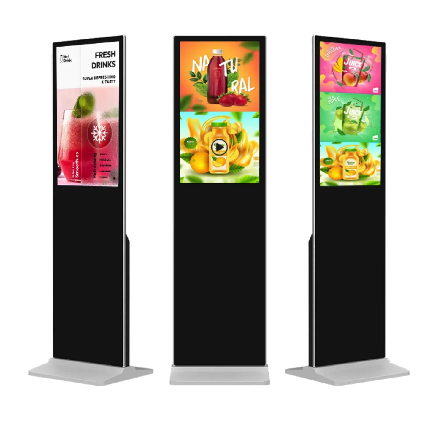 Floor Standing LCD Touch Screen Interactive Advertising Machine Digital Display for Shopping Mall Restaurant Commercial