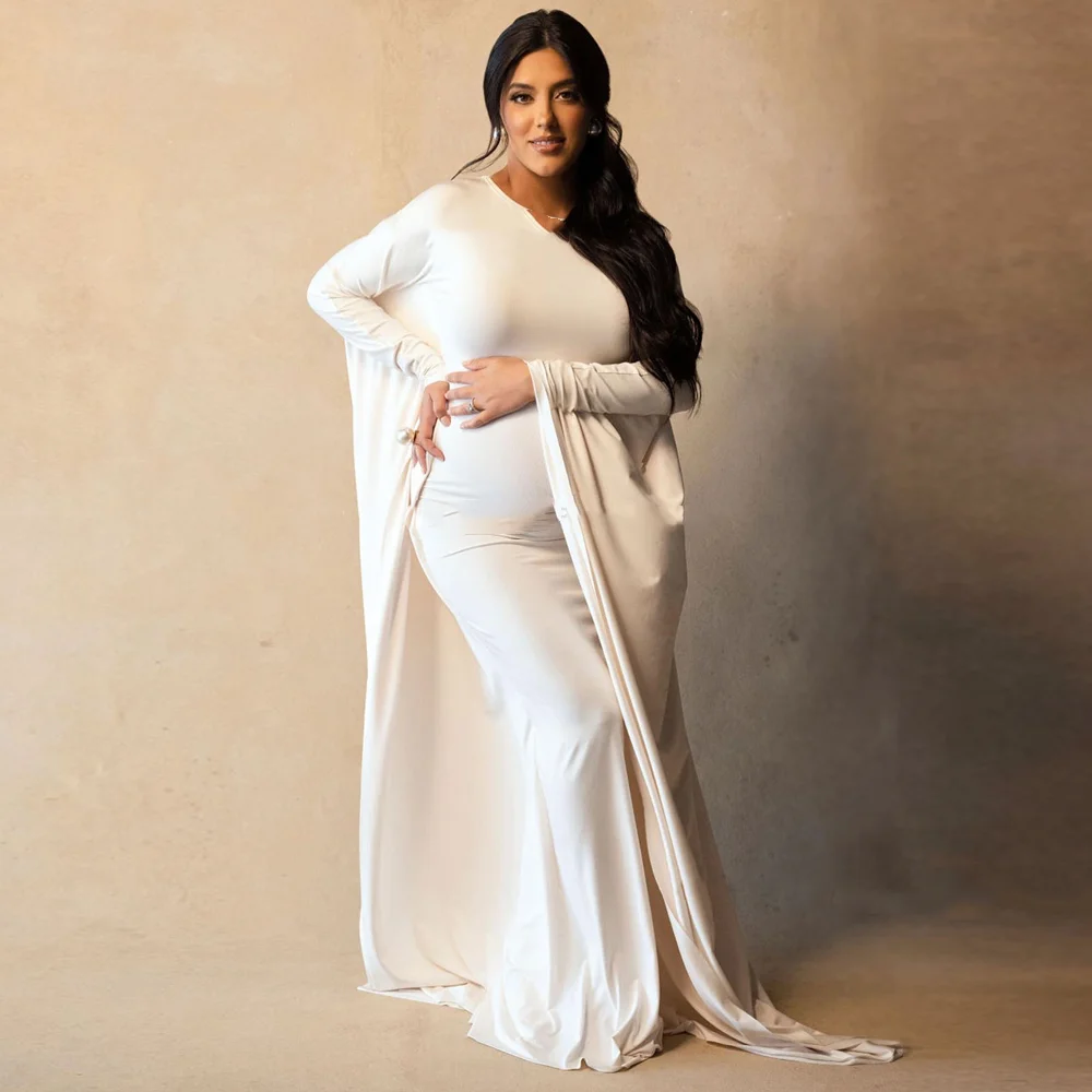 Fashion Goddess Gown Maternity Photography Dress Pregnant Party Pregnant Women's Photo Shoot Clothing Bat Version Dress