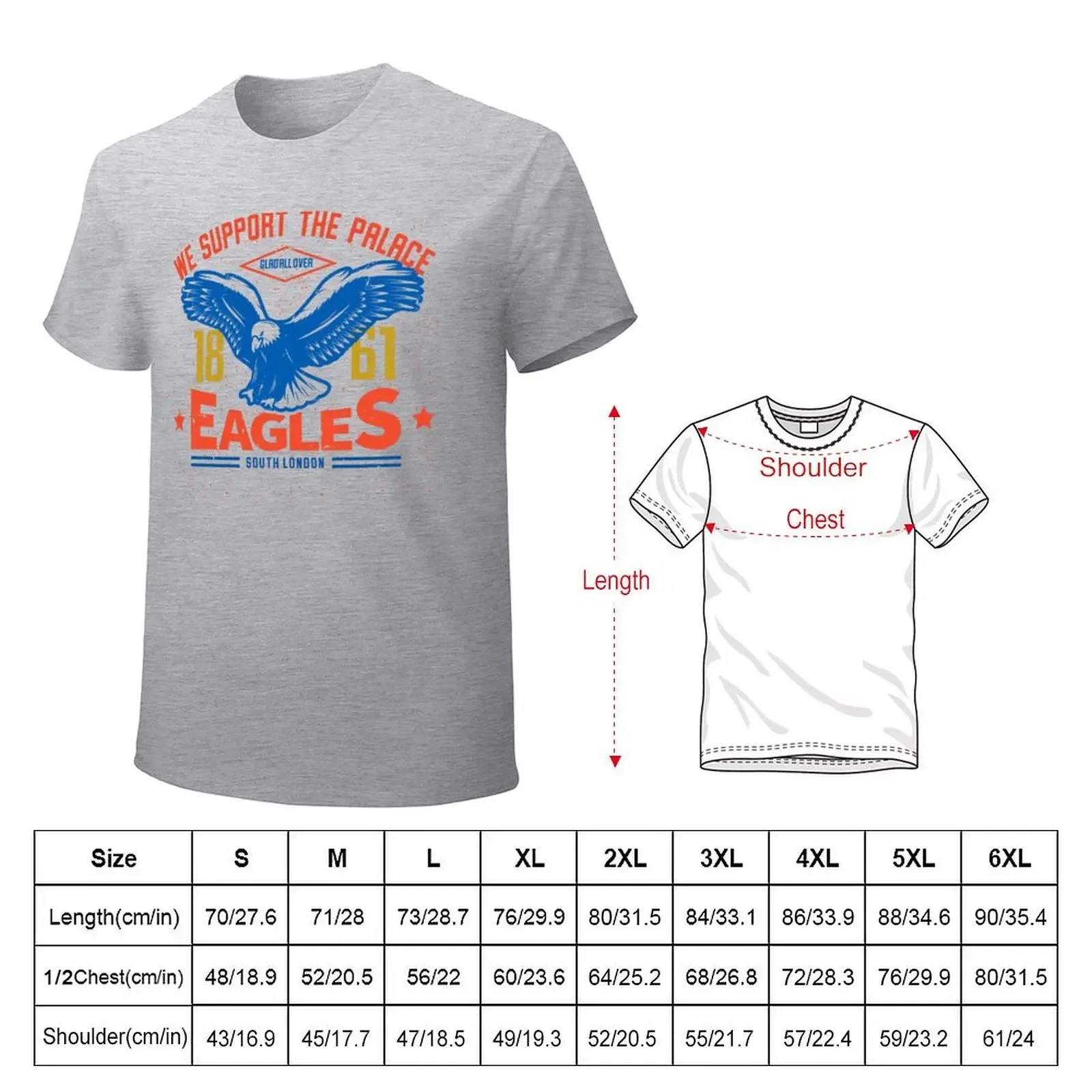 Crystal palace EAGLES T-shirt tees heavyweights t shirts for men cotton