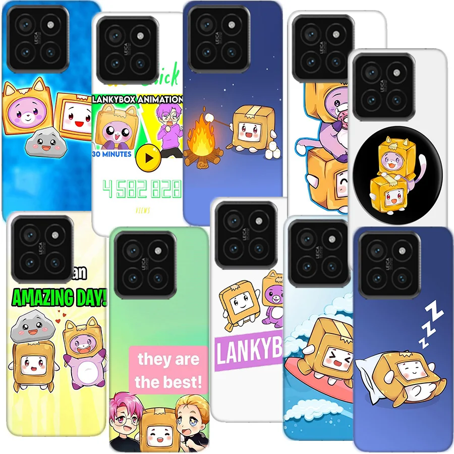 Lankybox Cute Clear Phone Case For Xiaom Mi 12 12T 11T 10T 9T 13 11 10 9 8 Lite CC9 CC9E Pro 6X 5X A1 A2 A3 Cover Coque