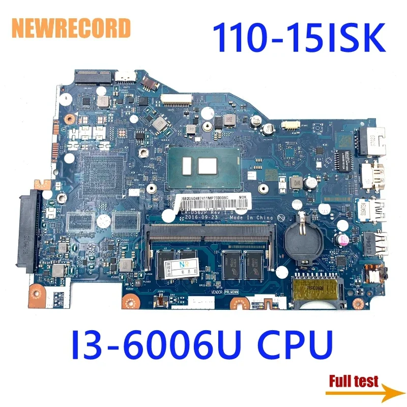 

For Lenovo Ideapad 110-15ISK Laptop Motherboard BIWP4/P5 LA-D562P 4G RAM I3-6006U CPU DDR4 Main Board Full Test