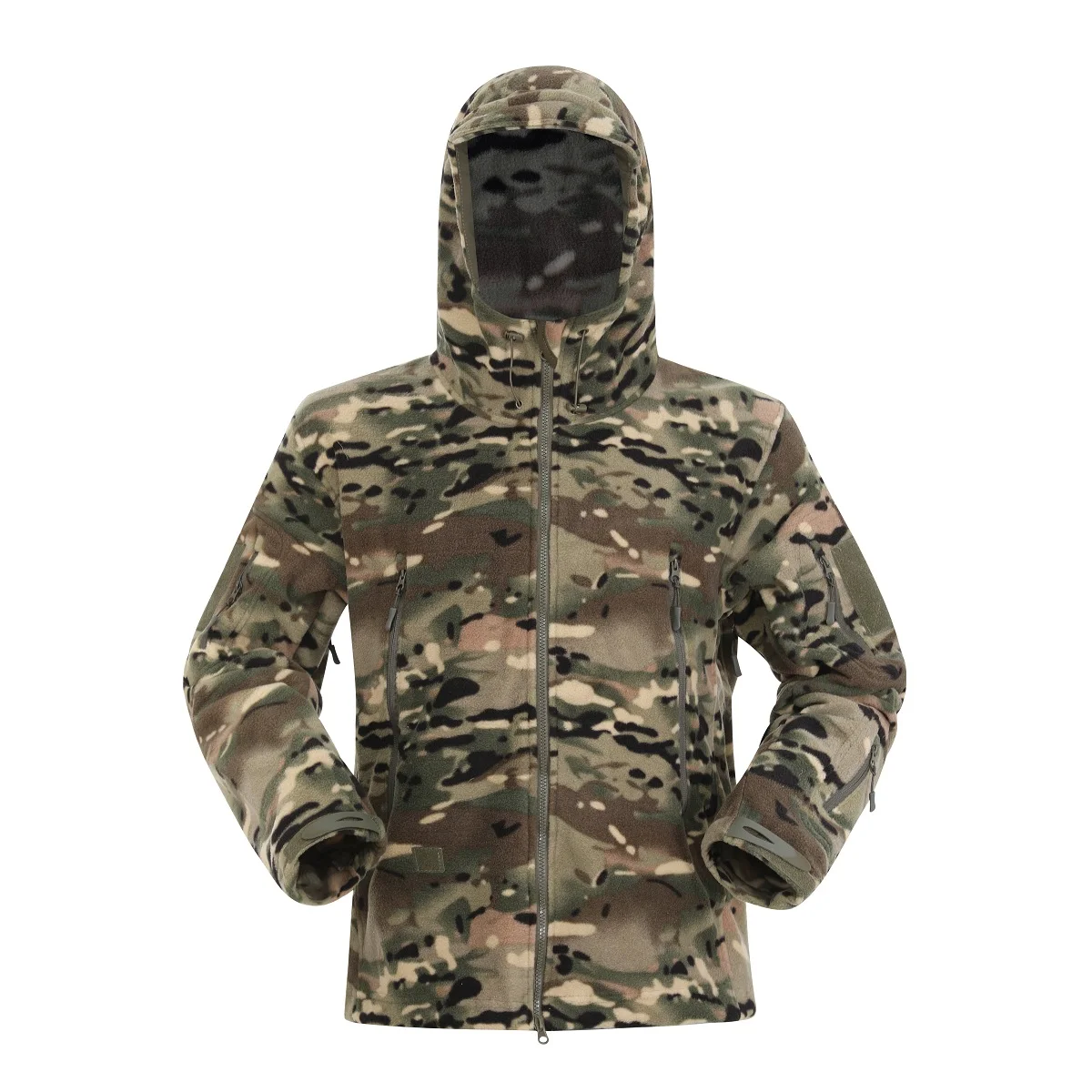 Giacca tattica da uomo Cappotti in pile termico invernale militare americano Cappotto con cappuccio sportivo all'aria aperta Giacche militari da escursionismo Softshell militari