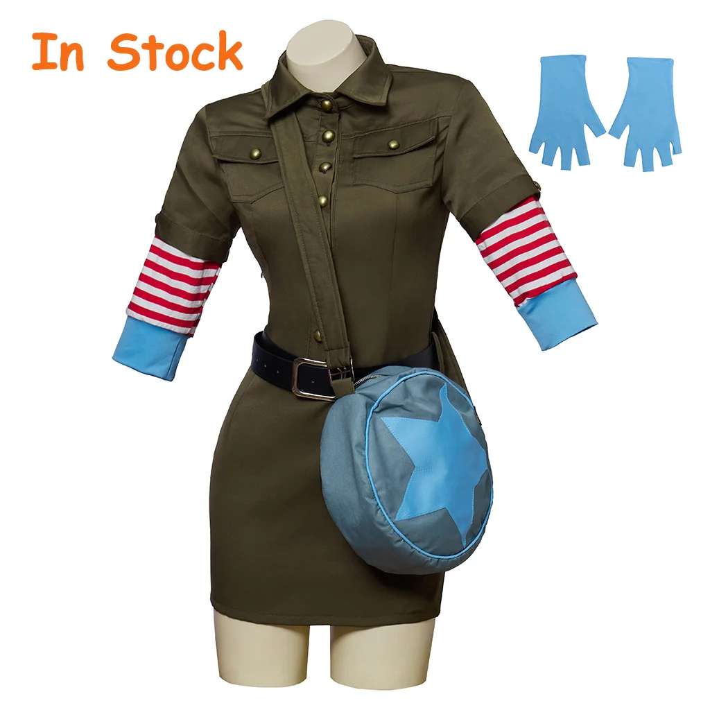 

In Stock Scott Pilgrim Cosplay Ramona Flowers Cosplay Girl Green Hip Skirt Girl Dress Cosplay Anime Halloween Party Suit