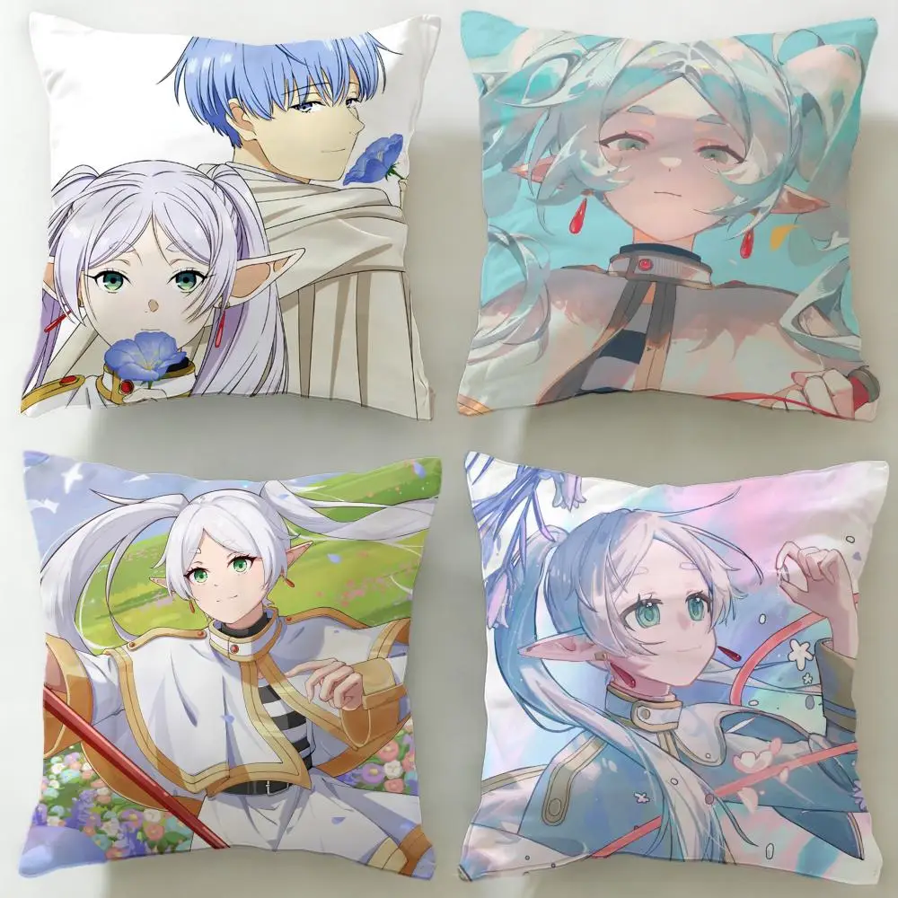 Classic Anime Frieren Beyond Journeys Cushion Cover Soft & Easy-Wash Pillow Case – Versatile for Couch, Bed, Travel and Office