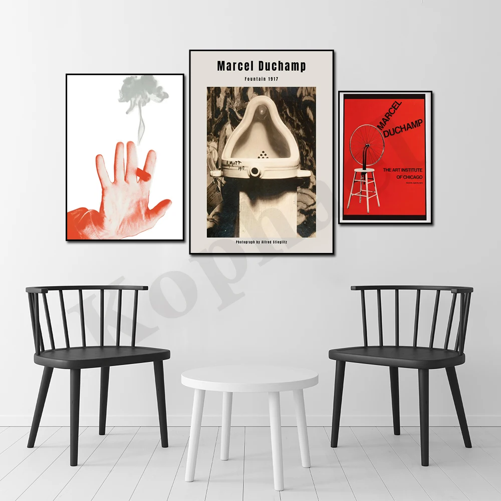 Marcel Duchamp Abstract Retro Conceptual Art Gallery Exhibition Poster