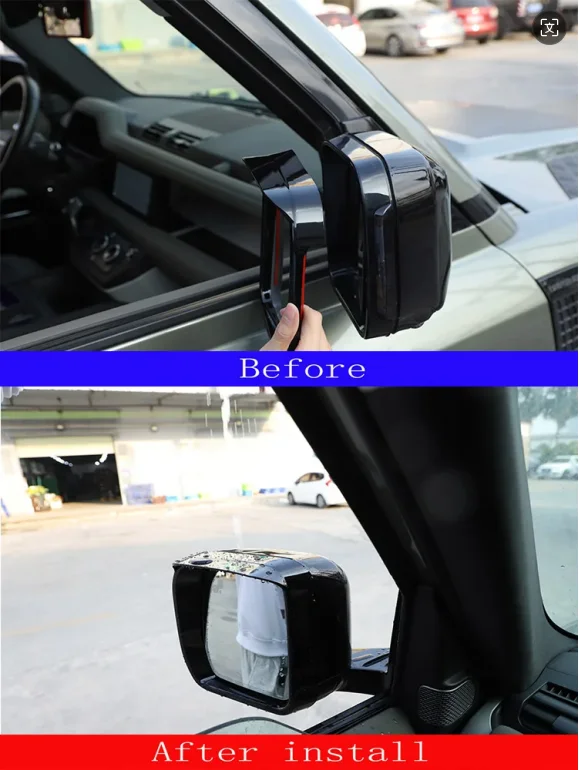 2 din The latest original car-style for Land Rover Range Rover Defender 2020-2024 rearview mirror rain eyebrow