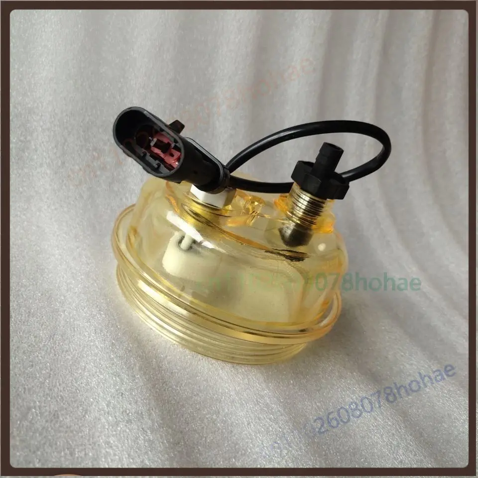 2PCS Fuel Water Separator Transparent Bowl W1269‑061 X10009271 With Sensor Wire For Yunnei D25 D30 Engine