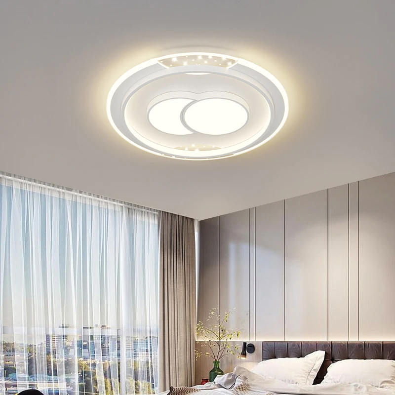 Plafonnier LED moderne pour salon, monté en surface, intensité variable, éclairage mural pour chambre à coucher, décoration de la maison, 56W, 59W