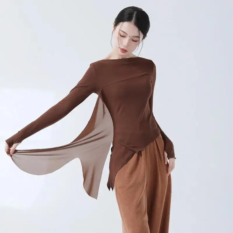 

New Classic Women's Dance Hanfu ort Performance Costume Casual Sport Suit Seven Sve T-irt ort Pants